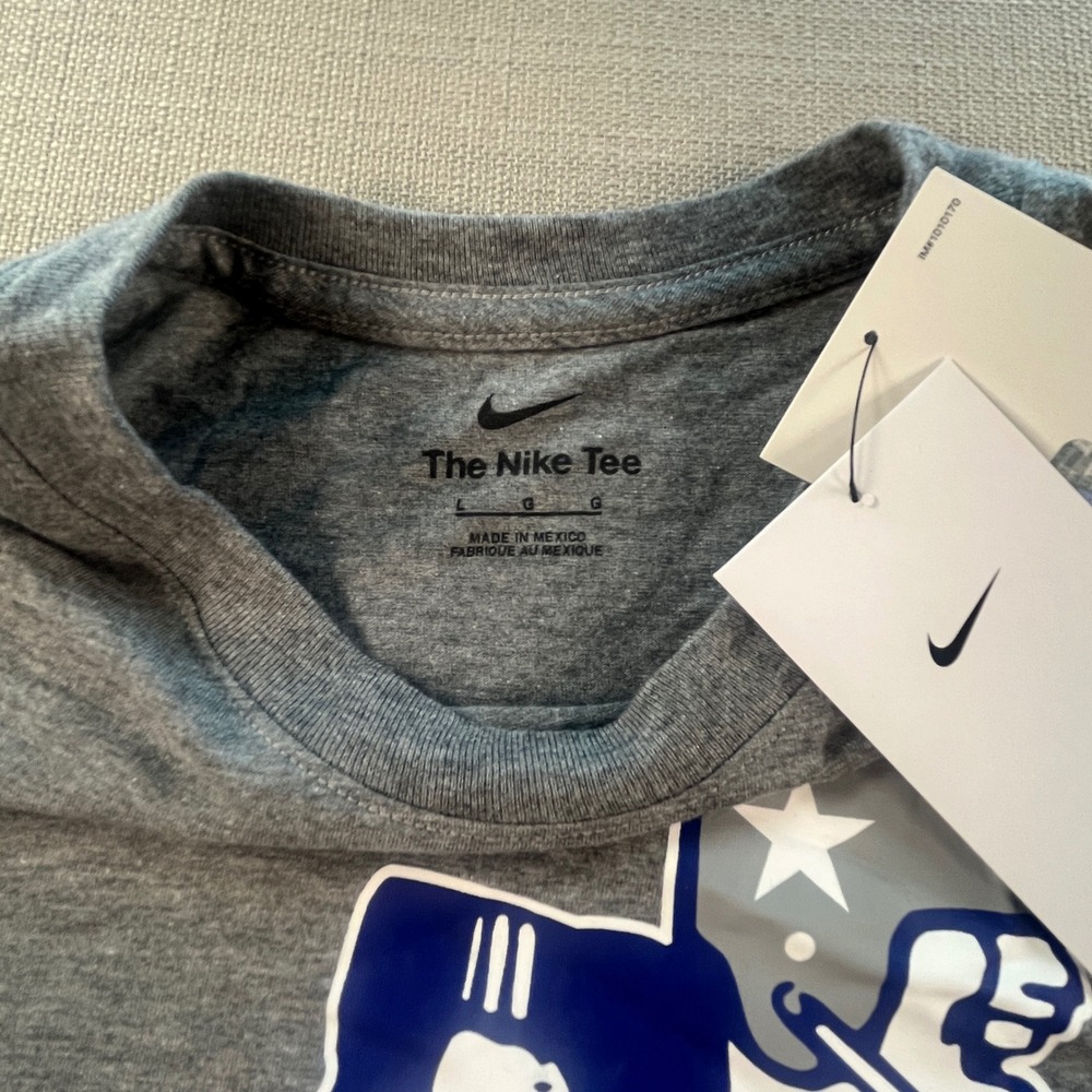 Nike NFL Dallas Cowboys Mens Grey Retro Graphic T-Shirt NJFD-06G L NWT Texas - Picture 7 of 12